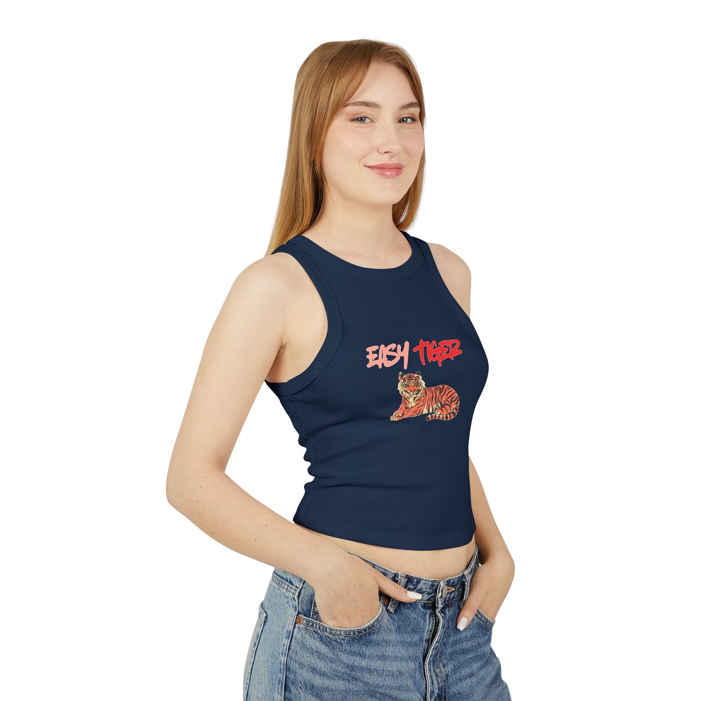 Women's Tiger Graphic Racer Tank Top
