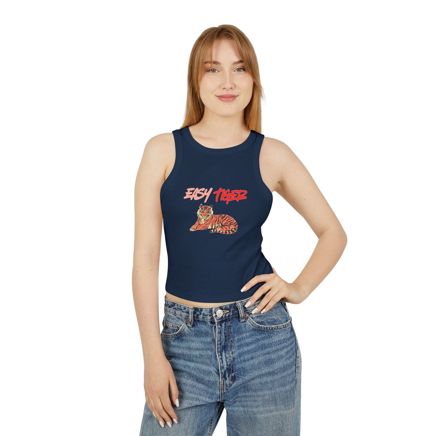 Women's Tiger Graphic Racer Tank Top