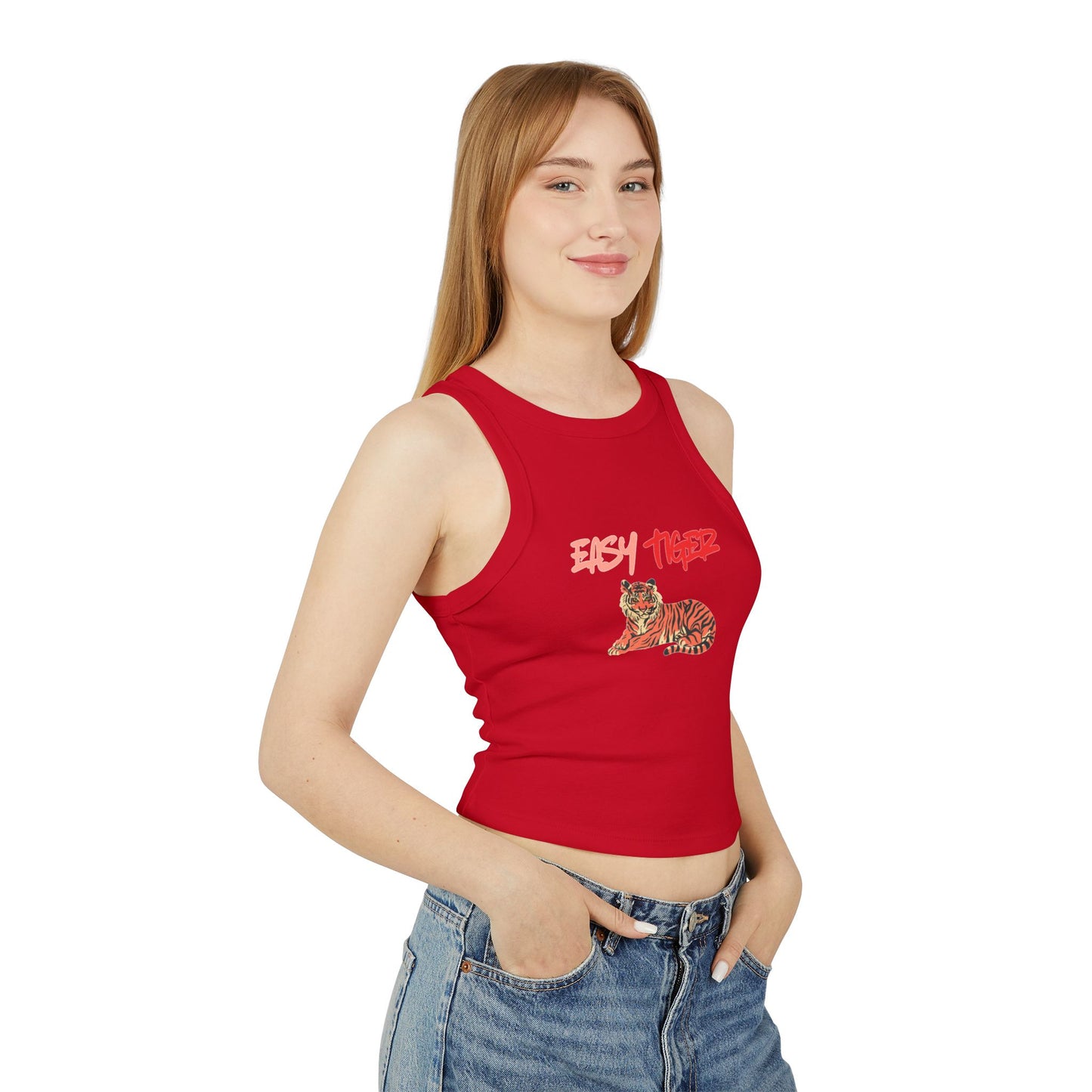 Women's Tiger Graphic Racer Tank Top