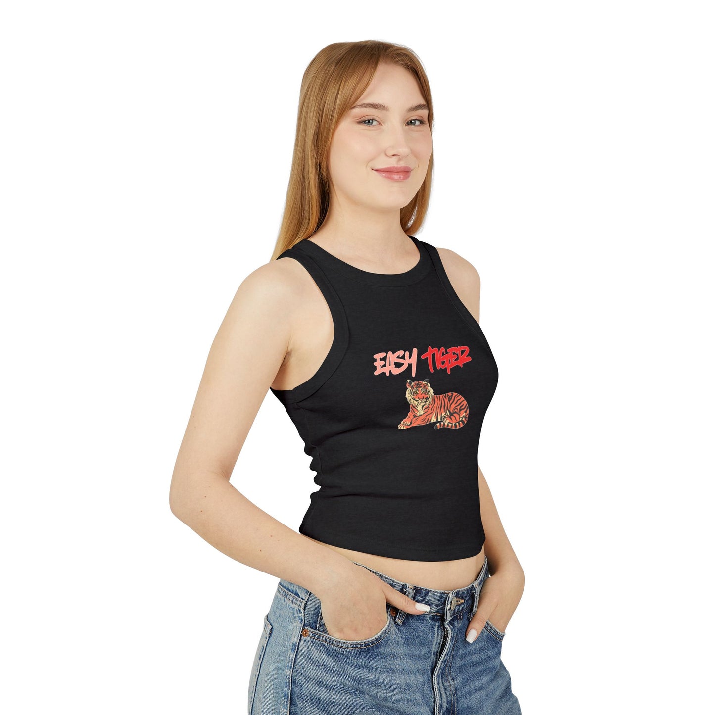 Women's Tiger Graphic Racer Tank Top