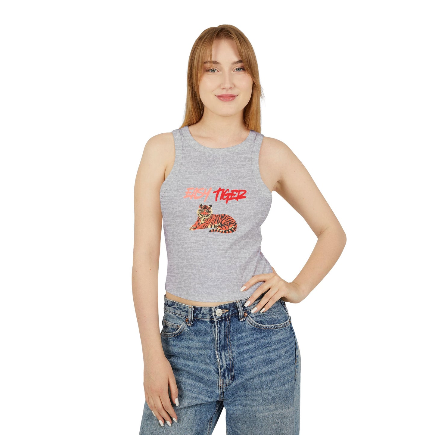 Women's Tiger Graphic Racer Tank Top