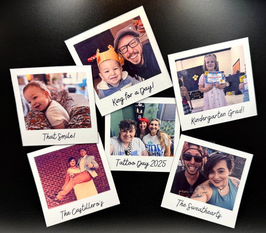 6 pack Medium Polaroid Magnets